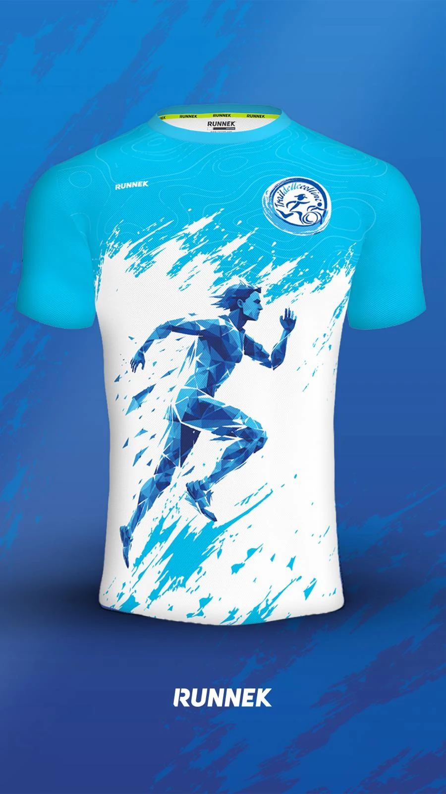 Maglia ufficiale Trail delle Colline 2026, vista frontale completa con colletto e sponsor